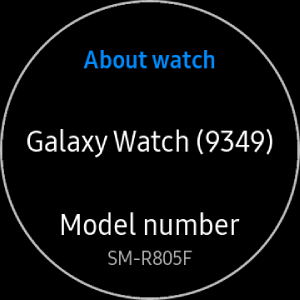 رقم طراز Galaxy Watch لساعات Tizen