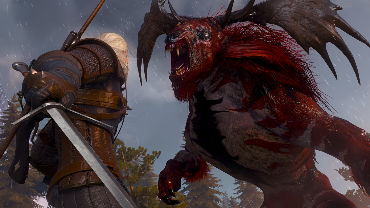 يتنافس Geralt of Rivia في مواجهة وحش شبيه بالمينوتور في The Witcher 3: ترقية Wild Hunt للجيل التالي على PS5